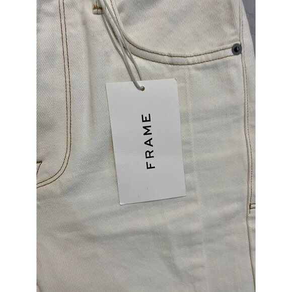 Frame  High Waist Jagged Hem Denim Bermuda Shorts - Picture 6 of 11